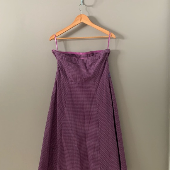 American Eagle Summer Strapless Plaid Dress - Picture 3 of 8